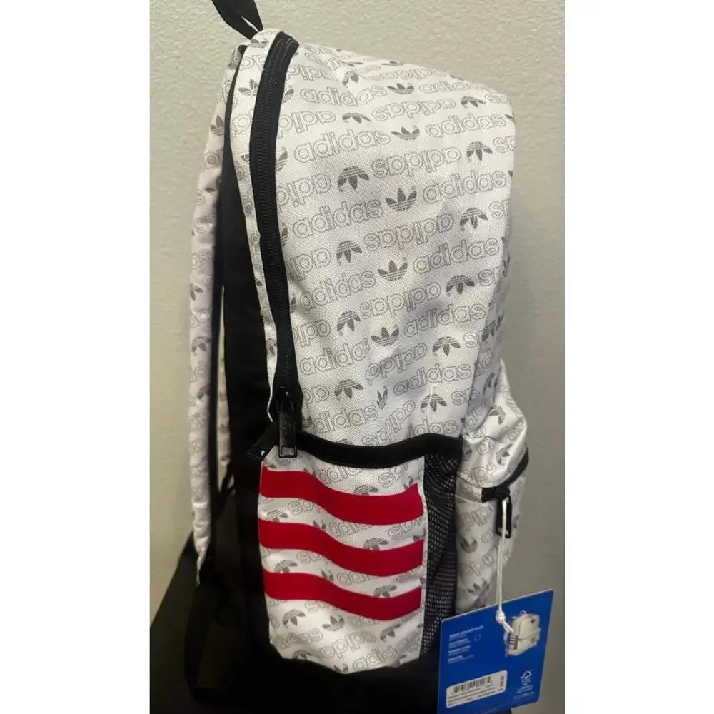 New Adidas Base Backpack Monogram White/Powder - Picture 4 of 8